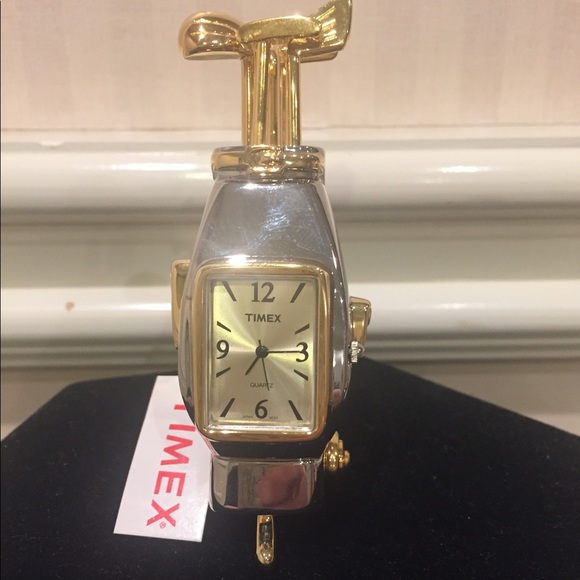 🤩Host Pick🤩⬇️Price Drop⬇️Vintage Timex collectible golf miniclock. Silver&g… - Picture 2 of 3